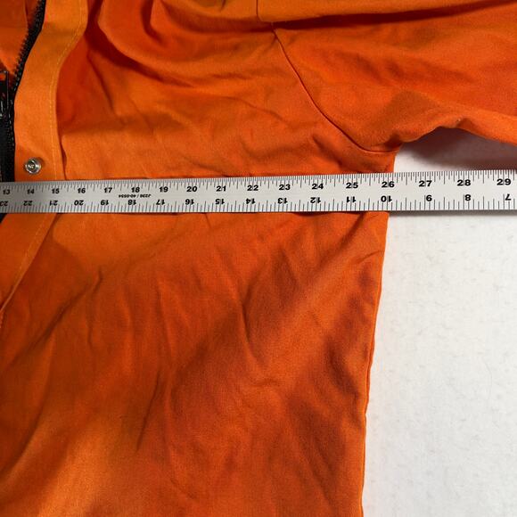 Tyndale FR Full Zip / Snap Cover Shirt Men L Safety Orange Union Made USA Smock - Picture 11 of 14